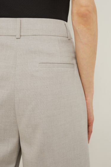 Damen - Business-Bermudas - High Waist - hellbeige