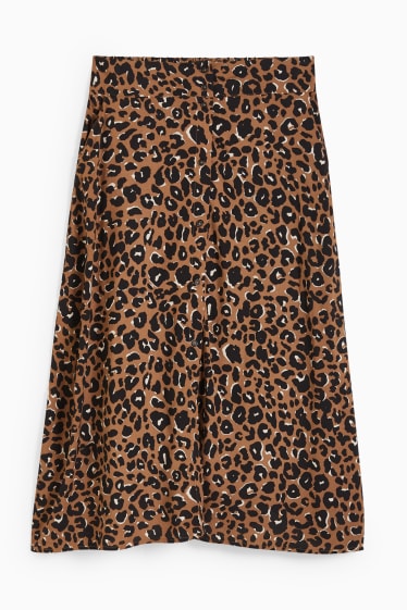 Dona - Faldilla - estampada - marró