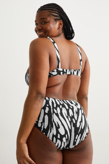Dames - Bikinitop met beugels - voorgevormd - LYCRA® XTRA LIFE™ - zwart / wit