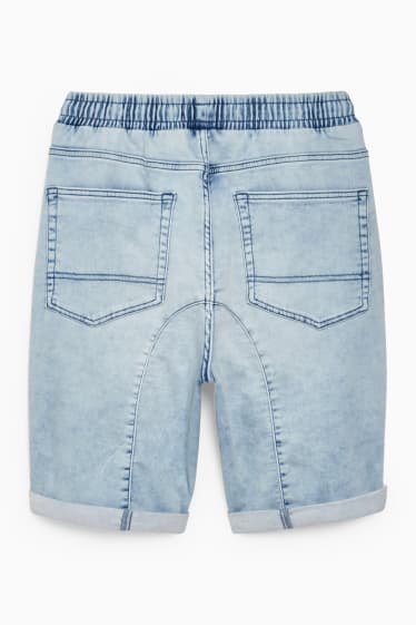 Bărbați - Pantaloni scurți de blugi - LYCRA® - denim-albastru deschis