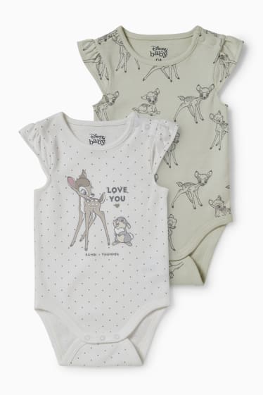 Bébés filles - Lot de 2 - Bambi - bodys bébé - blanc