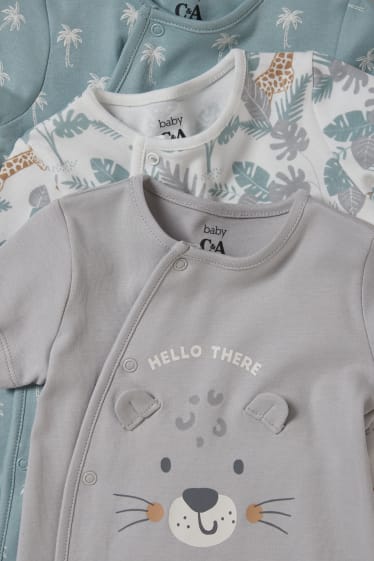 Babys - Multipack 3er - Baby-Schlafanzug - grau