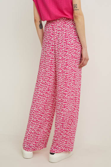 Dona - Pantalons - mid waist - Palazzo - estampat - fúcsia