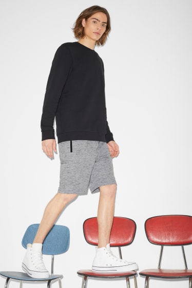 Heren - Sweatshort - grijs-mix