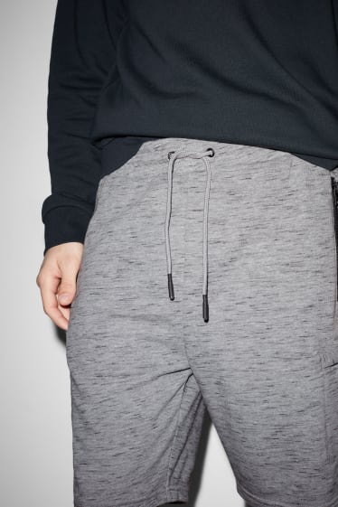 Uomo - Shorts in felpa - grigio melange