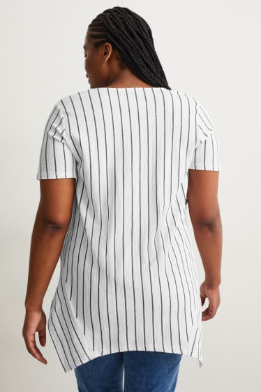 Donna - T-shirt - a righe - bianco crema