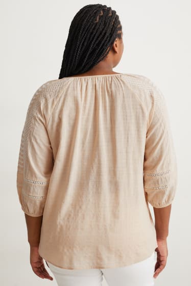 Dames - Blouse - licht beige