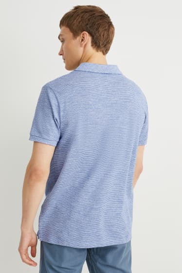 Herren - Poloshirt - blau