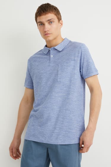 Herren - Poloshirt - blau