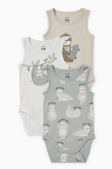 Unisex - Paquet de 3 - bodi per a nadó - gris