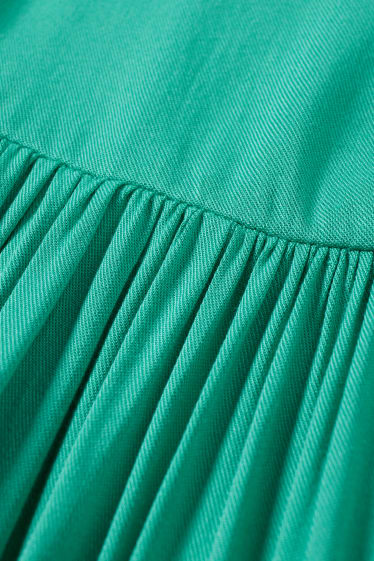 Dames - Basic fit & flare-jurk - groen