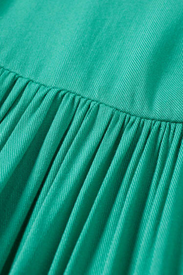 Dames - Basic fit & flare-jurk - groen