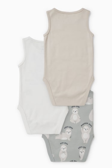 Neonati - Confezione da 3 - body per neonate - grigio