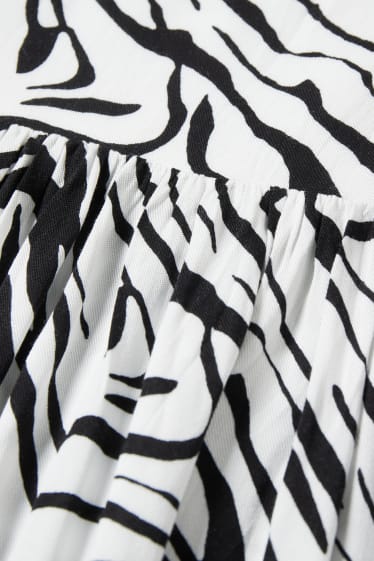 Femmes - Robe basique fit & flare - à motif - noir / blanc