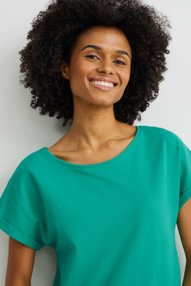 Donna - Vestito a t-shirt basic - verde