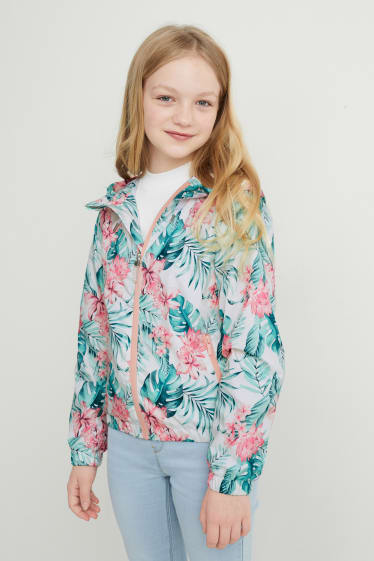 Children - Jacket with hood - patterned - cremewhite