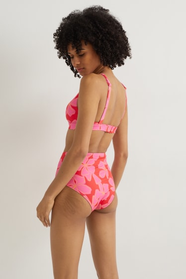 Women - Bikini top - padded - LYCRA® XTRA LIFE™ - floral - pink