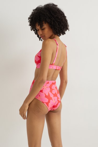 Mujer - Top de bikini - con relleno - LYCRA® XTRA LIFE™ - de flores - fucsia