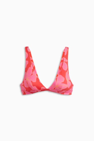 Damen - Bikini-Top - wattiert - LYCRA® XTRA LIFE™ - geblümt - pink