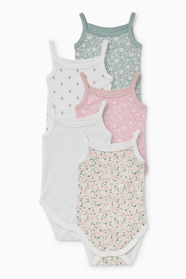 Baby: meisjes - Set van 5 - rompertje - wit