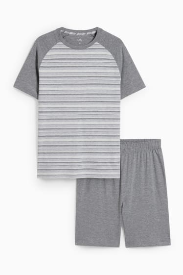 Home - Pijama curt - gris fosc