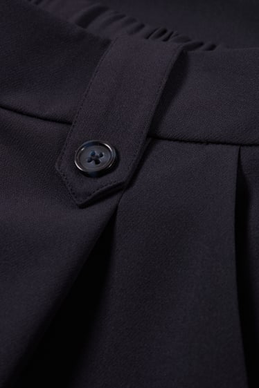 Dona - Pantalons de tela - high waist - wide leg - blau fosc