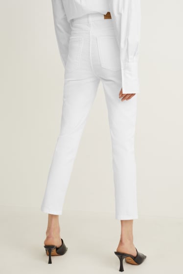 Kobiety - Slim jeans - wysoki stan - biały