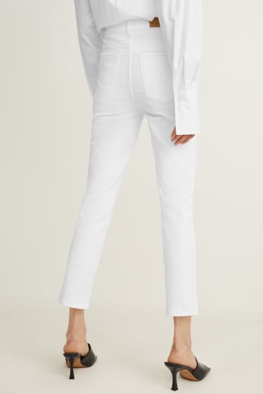 Damen - Slim Jeans - High Waist - weiss