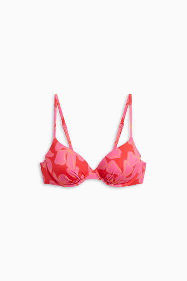 Kobiety - Góra od bikini z fiszbinami - wyściełana - LYCRA® XTRA LIFE™ - różowy