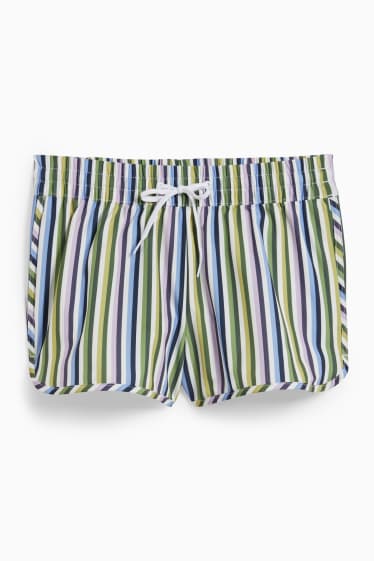 Dona - Banyador tècnic - LYCRA® - de ratlles - verd