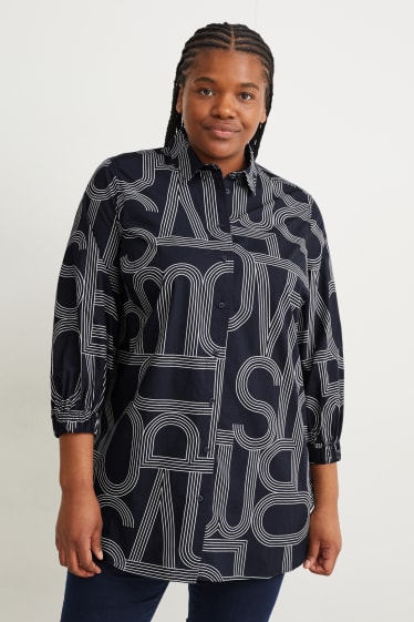 Women - Blouse - dark blue