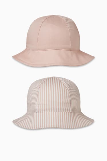 Bébés filles - Lot de 2 - bob bébé - rose tendre