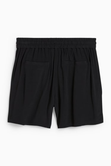 Dona - Pantalons curts bàsics - mid waist - negre