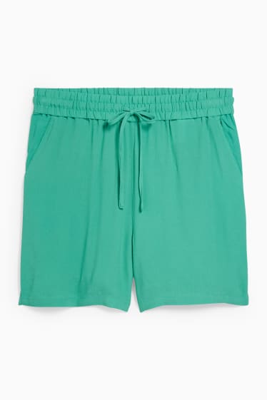 Dames - Basic shorts - mid waist - groen