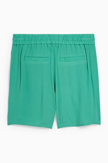 Damen - Basic-Shorts - Mid Waist - grün