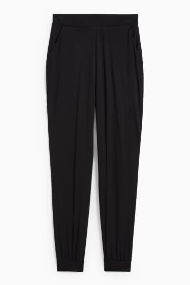 Femmes - Pantalon basique en jersey - regular fit - noir