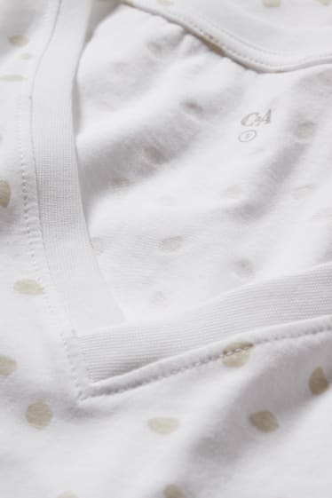 Femmes - T-shirt basique - à motif - beige clair