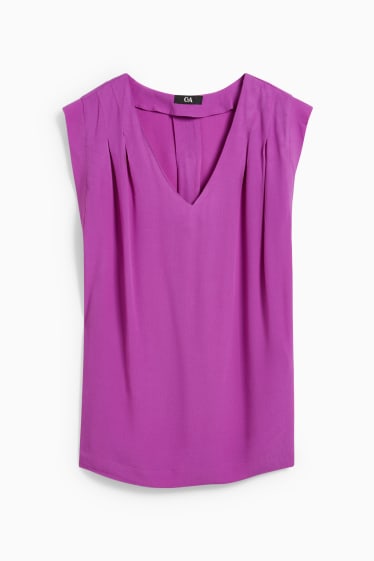 Damen - Basic-Blusentop - lila