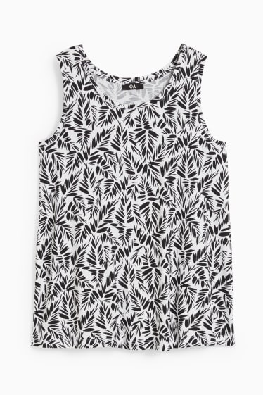 Damen - Basic-Top - schwarz / weiß