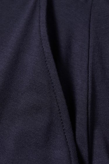 Dona - Pantalons de punt de samarreta bàsics - regular fit - blau fosc