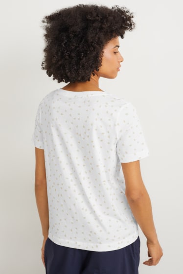 Femmes - T-shirt basique - à motif - beige clair