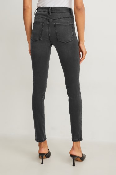 Donna - Skinny jeans - vita media - jeans modellanti - Flex - LYCRA® - jeans grigio scuro