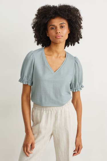 Women - Blouse - mint green