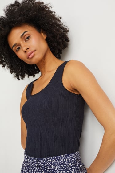 Femmes - Top - bleu foncé