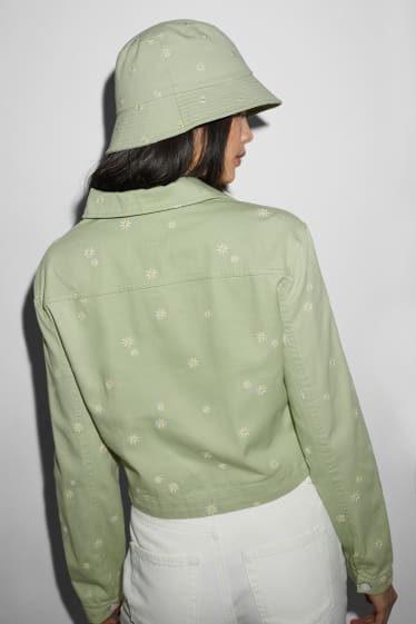 Femmes - CLOCKHOUSE - veste - à fleurs - vert clair