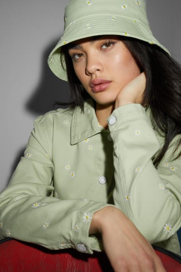 Femmes - CLOCKHOUSE - veste - à fleurs - vert clair