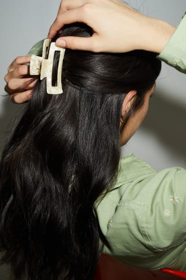 Women - Multipack of 2 - hairslide - patterned - rose