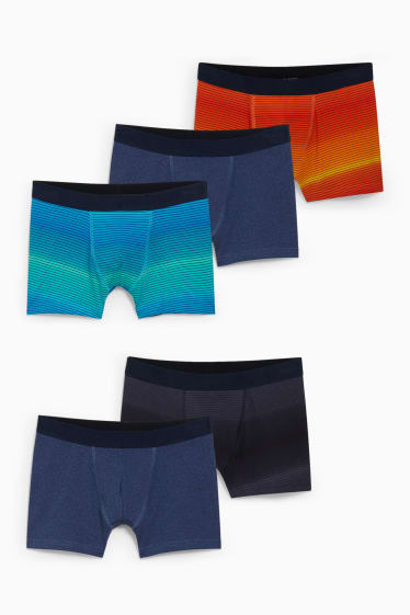 Hommes - Lot de 5 - boxers - bleu