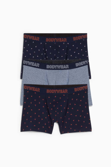 Heren - Set van 3 - trunks - donkerblauw