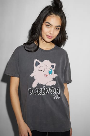 Dona - CLOCKHOUSE - samarreta de màniga curta - Pokémon - gris
